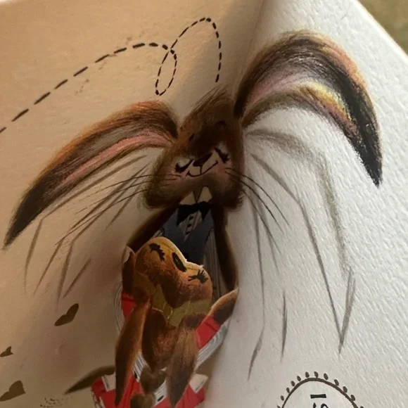 Vintage Hallmark Valentine's Day Card with Funny Bunnies - Picture 6 of 7